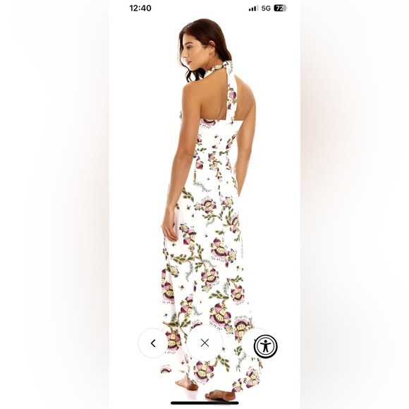 Agua bendita beck vareena floral halter maxi dress Size L, Vacation Summer - Picture 4 of 15